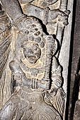 Prambanan - Durga Mahisasuramardini (slayer of the bull demon), in north chamber of Shiva Temple. She is said to be the princess Loro Djonggrang, who was cursed by her deceived lover, prince Bandung, and turned into stone.